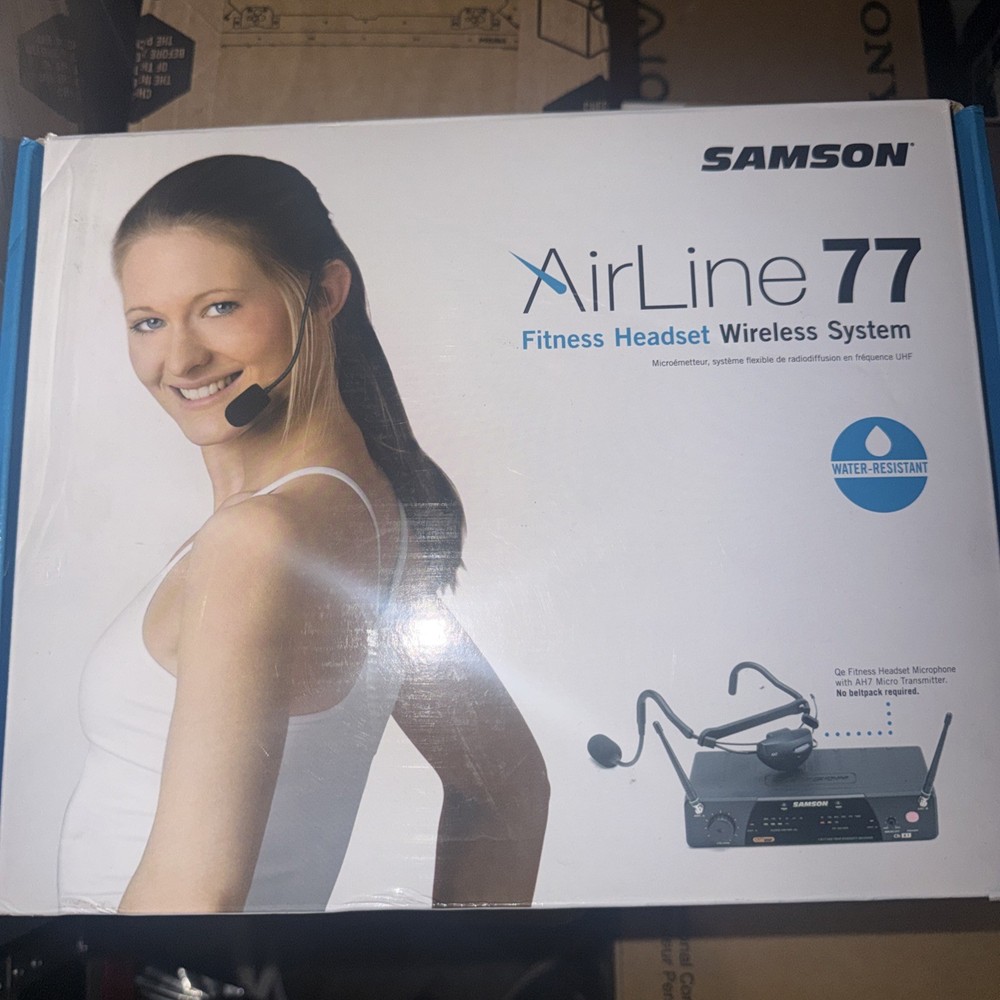 Samson AirLine 77 AH7 Wireless Fitness Headset Microphone System for Studio Gear