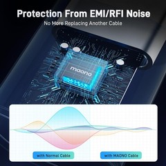 2 in 1 USB Microphone Cable USB C & A to Type C 5ft for DM30 DM40 PD100W