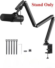For HyperX SoloCast Aluminum Alloy Foldable Microphone Arm Stand 360° Rotatable