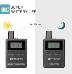 Retekess TT105 Two Way Tour Guide System, with Two Transmitters- OPEN BOX!