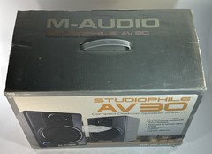 M-Audio Studiophile AV30 Powered Speakers Studio Monitors Black Tested W/ Box