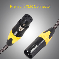 Premium 25Ft XLR Microphone Cables – 6 Pack Braided Dual Shielded 3-Pin