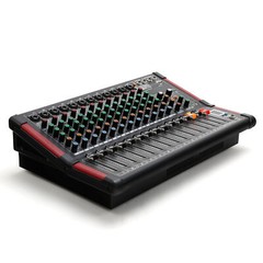 16DSP Power Mixer Professional Mixing Amplifier 12 CH w/ USB Slot TRS Bluetooth