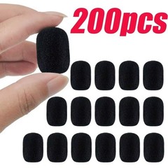 5-200PCs microphone windscreen sponge cover headset mic foam cover protective