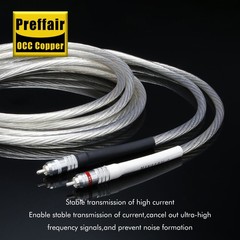 HiFi OCC Silver Plated Audio RCA To XLR Interconnect Cable Balanced Signal Wires