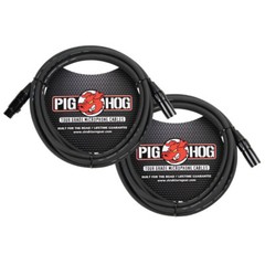 2 Pack Pig Hog PHM10 High Performance 8mm XLR Mic Cable 10 ft LIFETIME WARRANTY!