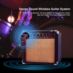 LEKATO Wireless Guitar System 2.4GHz Wireless Transmitter Receiver 6 Channels US