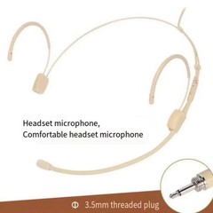 4 PIN Electret Condenser Headband Headset Microphone 3.5mm Wired Earhook6312
