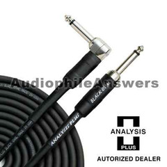 Analysis Plus Black Oval Instrument Cable Straight to 90 Standard Plugs 10ft
