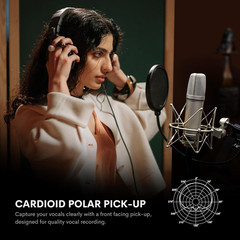 MA-87 Studio Condenser Microphone, 26mm Gold Large Diaphragm Capsule, Including