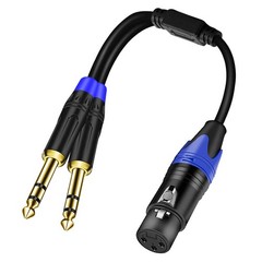 (1PACK / 11.8inch) Dual 6.35mm 1/4 Inch to XLR Microphone Cable, 6.35mm to XL…