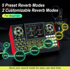 Professional Sound Mixer with Voice Changer & Reverb for Creators – 3.5/6.35mm