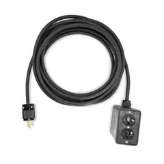 Hand-Built Extension Cable Edison Male to 4 Female – Rubberized Quad Box 25FT