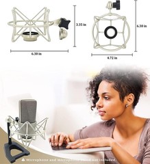 TLM 103 Shock Mount for Neumann TLM 103 M147 Condenser Mic Silver
