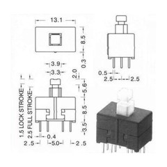 8.5*13 mm Mixer Self-locking Switch 12 Feet key Switch Push Button Switch Part