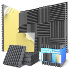 36 Pack Sound Proof Foam Panels For Walls 2”x12”x12” Self 2 Inch 36 Pack Black