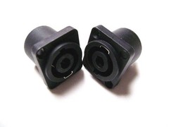 (2) Two Plastic NL 4 MP Female SpeakON Receptical