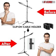 5Core Tripod Mic Stand Adjustable Heavy Duty Floor Holder Microphone Boom Arm