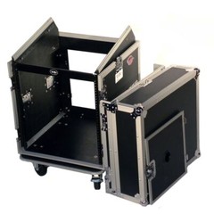 Pro X T-12MRSS 12U x 10U Slant Combo DJ / Mixer Rack Case w/ 4″ Wheels/Casters