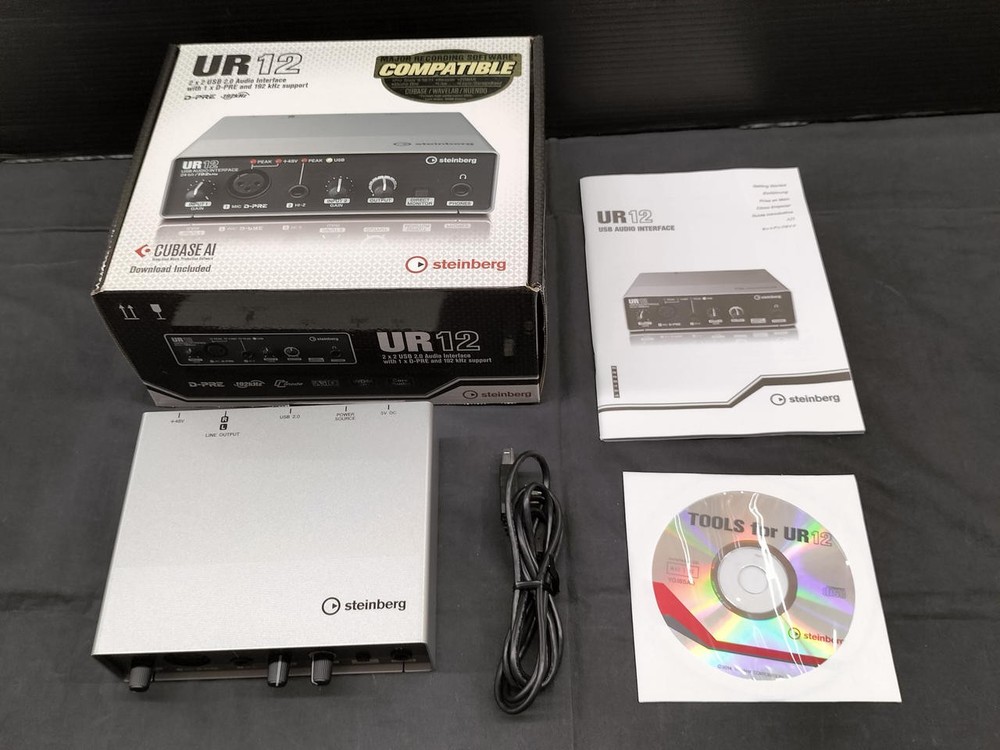 Steinberg UR12 2×2 24bit 192kHz D-PRE Loopback Recording USB Audio Interface