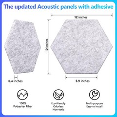 Eco-Friendly Sound Absorbing Panels – 18 Pack Ideal for Studios & Offices