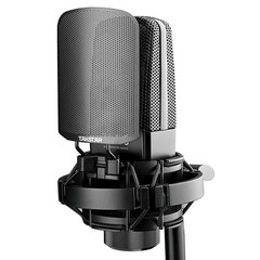 TAKSTAR XLR Condenser Microphone with 34mm Large Gold Plated Diaphragm, Black