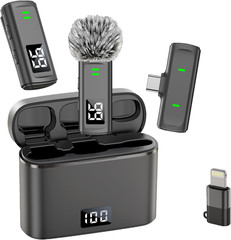 Wireless Lavalier Microphone for Iphone 17/16/15 Android – Mini Phone Microphone