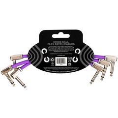 Ernie Ball Flex Patch Cable 3 Pack 6 in. Purple