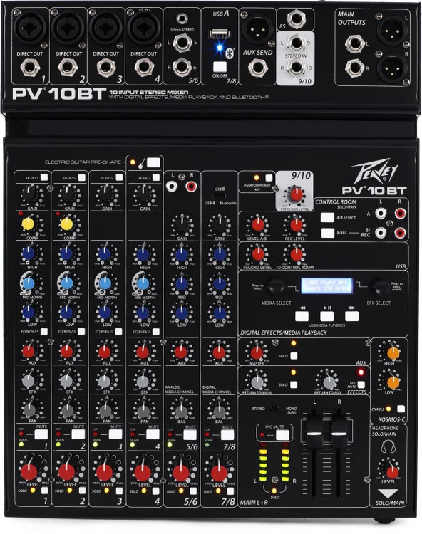 Peavey PV 10 BT Mixer with Bluetooth and Effects