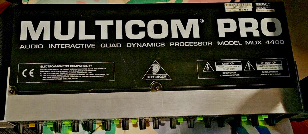 Behringer Multicom Pro MDX4400 4-Channel Audio Interactive Dynamics Processor