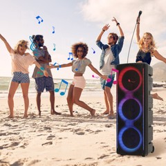 Triple 10″ Woofer Bluetooth Speaker Rechargable Party Sound FM Karaok DJ AUX TWS