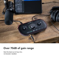Focusrite Vocaster Two Podcasting Interface 2 Mic Inputs Auto Gain