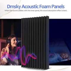 80 Pack Sound Proof Foam Panels for Studio Recording and Home Acoustic Treatment