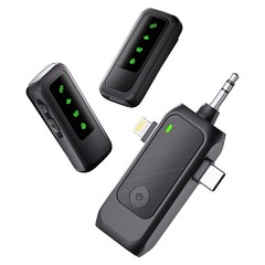 Wireless Lavalier Microphone For iPhone Android Video Recording, Live Streaming