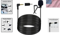 Hands-Free Car Microphone with Noise Reduction – 16.4FT Cable for All Vehicles