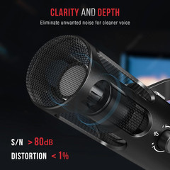 XLR/USB Podcast Dynamic Microphone for Streaming, Studio XLR Microphone, PC Stre