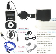 ® ATG-100R 195mHz Receiver Earphone for Wireless Tour Guide System ATG-100T T…