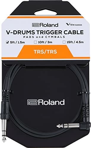 Roland PCS-5-TRA V-Drums Trigger Cable 1.5m L-Type to Straight Pad Cymbal
