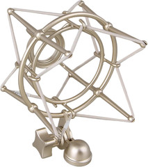 Silver Hole Dia 1.18Inch Metal Cylinder Microphone Shock Mount Stand Replacement
