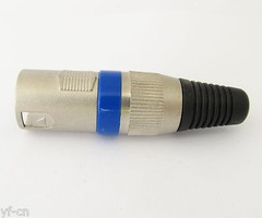10pcs SL5235 XLR 3pin Male Microphone Mic Speaker Audio Connector w/Blue Ring