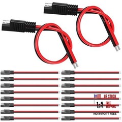 6 Pack 12 Awg SAE Connectors Cable 1 Feet SAE Extension Cable 12 AWG 16
