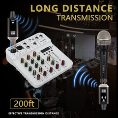 UHF Wireless XLR Microphone System with Case, 200ft Range, Rechargeable