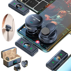 Wireless Lavalier Mic for iPhone Android USB-C 40H Noise Cancelling TikTok