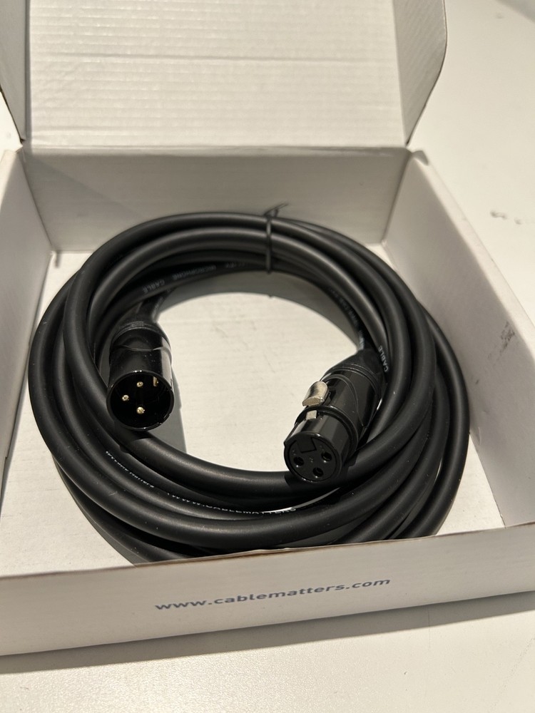 New Cable Matters 1 Pack, XLR Male To Female Microphone Cable 10 ft