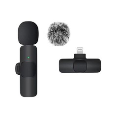 Wireless Lavalier Microphone Audio Recording Mini Replaceable Windproof Wool Mic