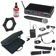 Samson Concert 288 All-In-One Dual-Channel Wireless System + Case + Sanitizer