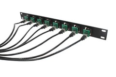 Elite Core EC-EBO-8 8 Channel EtherCon Breakout 1U Rack Case Panel with Cables