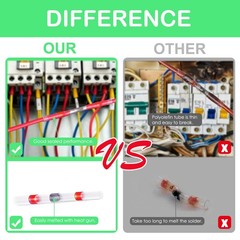 400pcs Solder connectors with Heat White，Yellow，Blue，Purple，Green，Red，Orange