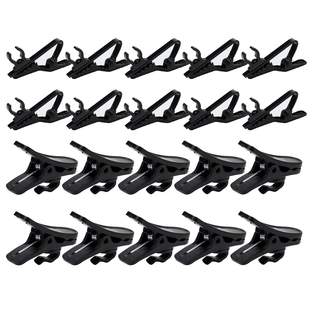 Lapel Mic Clip on Shirt Microphone Metal Tie and 1.34 x 0.6 inch, black