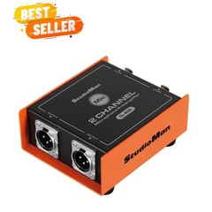 2-CH XLR Preamp for Dynamic Microphones,25dB Gain, Low-Noise Amplifier,Compac…
